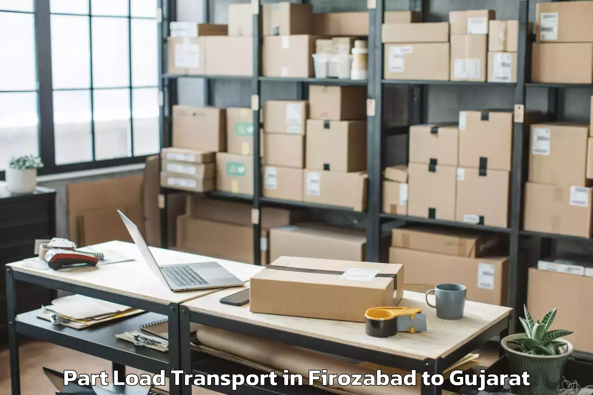 Quality Firozabad to Kotda Sangani Part Load Transport